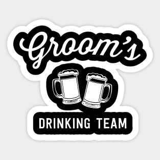 Groom Drinking Team Sticker